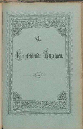 Empfehlende Anzeigen.
