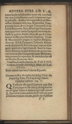 Ciceronis ex lib. ii De legibus loci de lege Toria, Ausonii de lege Titio, Titi Livii de lege Valeria, expensi [et] explicati, Cap. II
