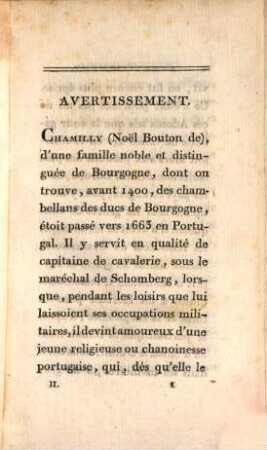 Lettres de tendresse et d'amour : contenant les lettres amoureuses de Julie à Ovide [por Mme de Marnésia] et d'ovide à Julie; suivies des lettres galantes d'une chanoinesse portugaise, 2