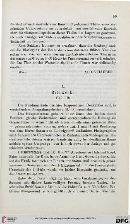 8: [Ausgrabungen in Carnuntum, 4] : Bildwerke