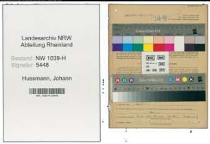Entnazifizierung Johann Hussmann , geb. 08.09.1888 (Landwirt)