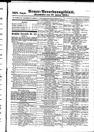 868.Ausgabe. Samstag, 29. Januar 1916