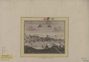 Ansicht von Marienberg, Kupferstich, 1737 : Marienberg. - [Franckfurth ; Leipzig] : [Riegel] , [1737]. - 1 Kunstbl. : Kupferst. ; 18 x 14 cm