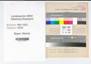 Entnazifizierung Werner Bayer , geb. 31.12.1905 (Reg.Inspektor)