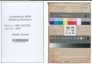Entnazifizierung Rudolf Patzke , geb. 06.08.1901 (Staatsanwalt)