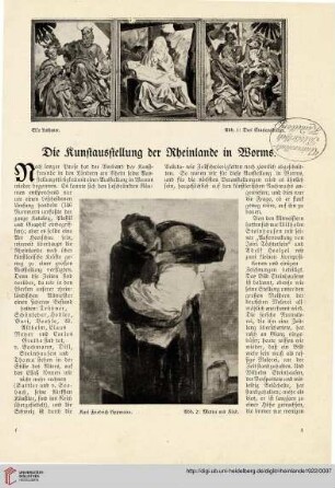 32: Die Kunstausstellung der Rheinlande in Worms