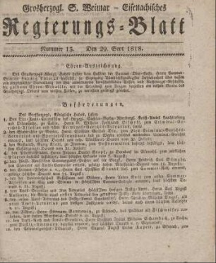 Nr. 13 : 29. September 1818