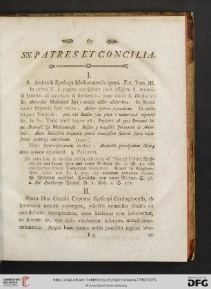 SS. Patres et concilia