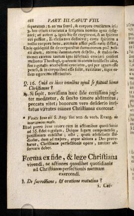 288-295, Forma ex fide, & lege Christiana