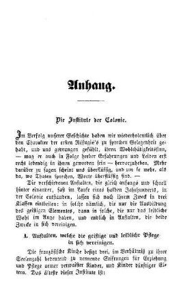 Die Institute der Colonie