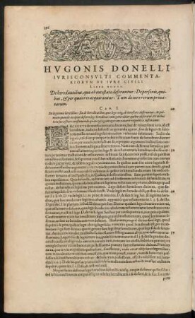 Hugonis Donelli Iurisconsulti Commentariorum De Iure Civili Liber Nonus.