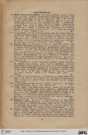 Elzevir-Drucke (Nr. 713-726)