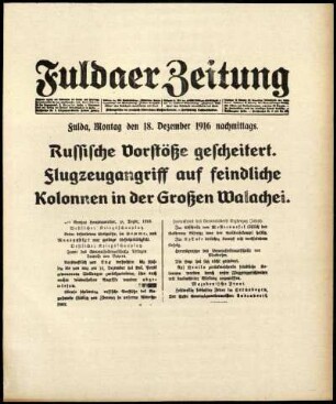 Ausgabe vom Montag, den 18. Dezember 1916.