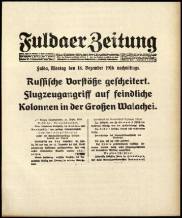 Ausgabe vom Montag, den 18. Dezember 1916.