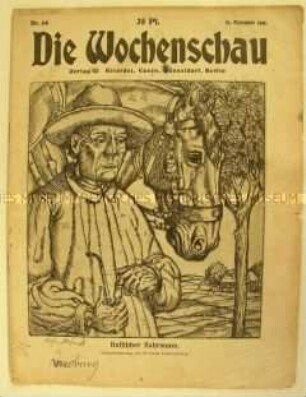 Illustrierte "Die Wochenschau" u.a. zum Tod des Malers Claus-Meyer