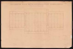 Ateliers der UFA (Universum Film AG), Potsdam-Babelsberg: Dreier-Gruppe-Atelier: Grundriss 4. Stockwerk