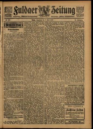 Dritte Ausgabe vom Samstag, den 06. Juni 1903.