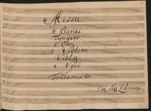 Messen. Auszüge; V (4), Coro, orch; D-Dur; ZWV Z 9