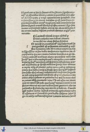 Capitulum ultimum in quo ostenditur quod fideles catholici non debent advertere nec illam nec aliarum stellarum significationes.