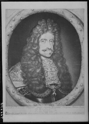 Bildnis des röm.-deutschen Kaisers, Klavierspielers und Komponisten Leopold I. Ignaz Joseph Balthasar Felician