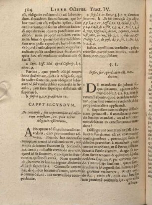 Capvt Secvndvm. De concausi, seu cooperantibus ad actionem injustam, ex quiae oritur obligatio restitutionis.