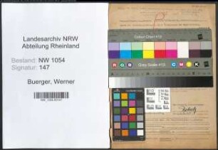 Entnazifizierung Werner Buerger , geb. 08.04.1909 (Beamter)
