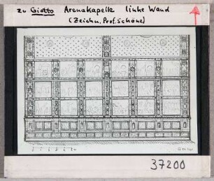 Giotto: Arenakapelle, linke Wand, Skizze Wolfgang Schöne 1954
