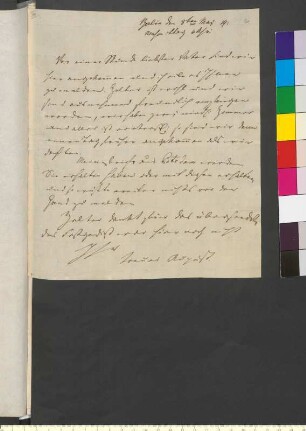 Brief von Goethe, August von an Goethe, Johann Wolfgang von