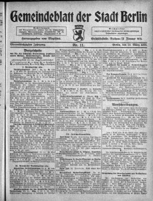 1923,11: Nr. 11, 18. März 1923