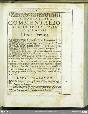 Caput Octavum