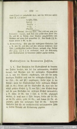 Subtrahiren in benannten Zahlen