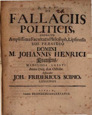 Diss. de fallaciis politicis
