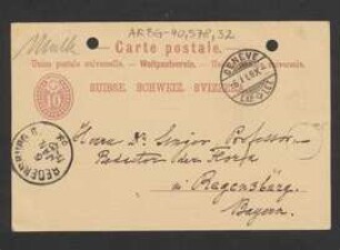 Brief von Johann Müller an Jakob Singer