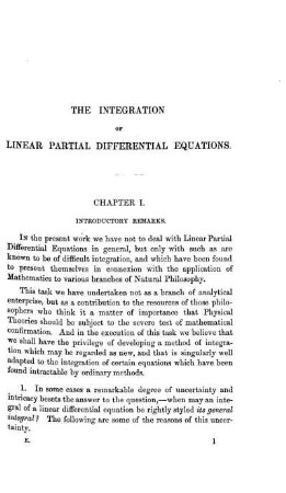 Chapter I. Introductory Remarks.