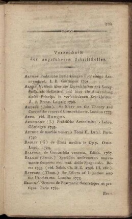 Verzeichniss der angeführten Schriftsteller.