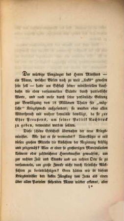 Der Kriegsminister in der letzten Krisis : Von einem preuß. Patrioten