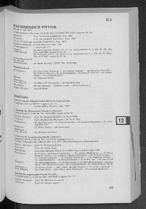 Fachbereich Physik