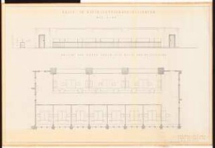 Reichsluftfahrtministerium, Berlin: Kasse L2 (EG): Ansicht, Grundriss, Schnitt 1:50