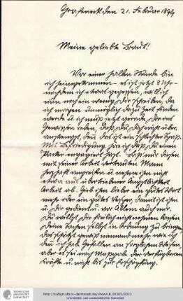 Brief vom 21.02.1899