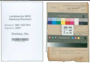 Entnazifizierung Otto Drenhaus , geb. 22.05.1903 (Angestellter)