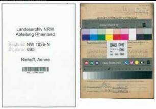 Entnazifizierung Aenne Niehoff , geb. 19.02.1894 ()