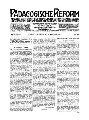 Großstadtkind und Pflanze : (Schluß folgt)