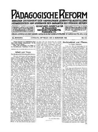 Großstadtkind und Pflanze : (Schluß folgt)