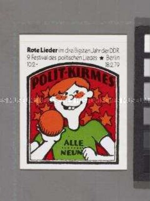 Festival des politischen Liedes, 9., Berlin, Aufkleber