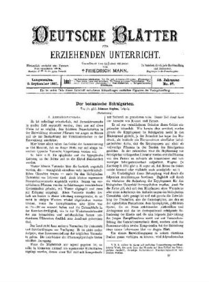 Der botanische Schulgarten : (Fortsetzung)