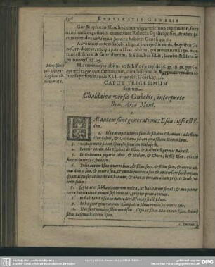 Caput Trigesimum Sextum. Chaldaica versio Onkelos, interprete Ben. Aria Mont.