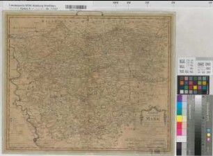 Mark (Grafschaft) Territorialkarte Charte von der Grafschaft Mark nach ihren Kreisen, Aemtern und Gerichtsbezirken 1796 4 dt. Meilen = 13,1 cm 43 x 52,5 kol. Stich Homanns Erben, Nürnberg F. L. Güssefeld B Nr. 369b