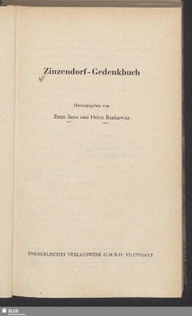 Zinzendorf-Gedenkbuch