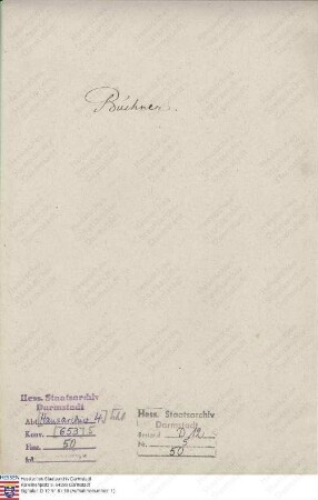 Büchner, J[ohann] G[ottfried] S[igmund] A[lbrecht], Professor der Rechte in Gießen