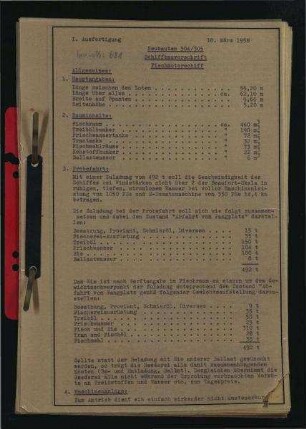 Schiffbauvorschrift. Fischmotorschiff. Neubauten 304 /305